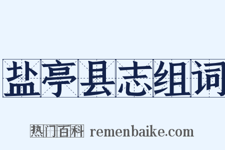 盐亭县志组词是什么意思的图片